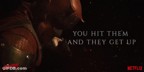 Daredevil Poster You Hit Them And They Get Up GIF