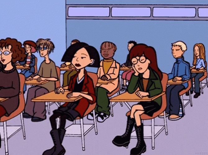Daria Bored At School GIF