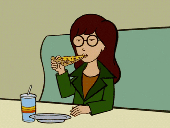 Daria Eat Bites Slice Of Pizza GIF