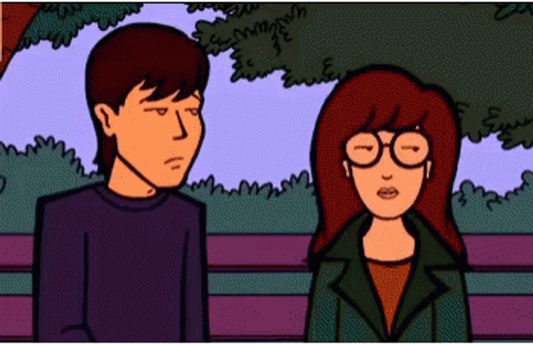 Daria Kissing Tom GIF