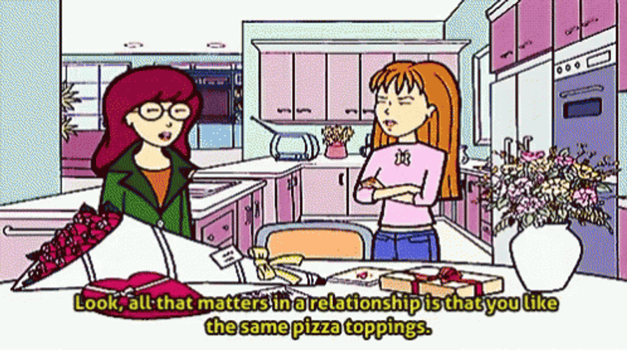 Daria Talking About Pizza Toppings GIF