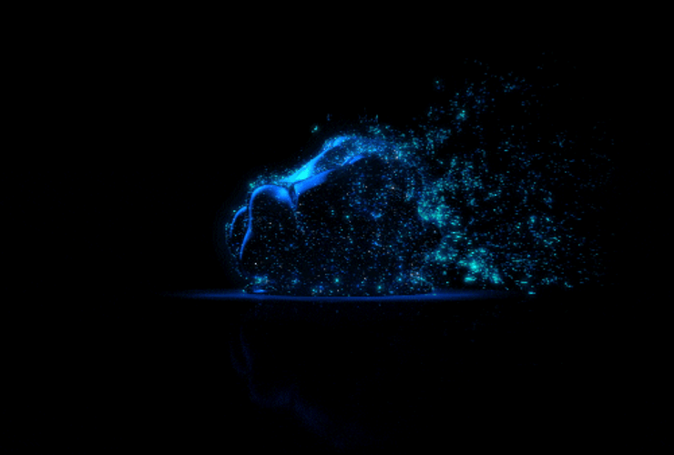 Dark 3D Bubble Fading Away GIF
