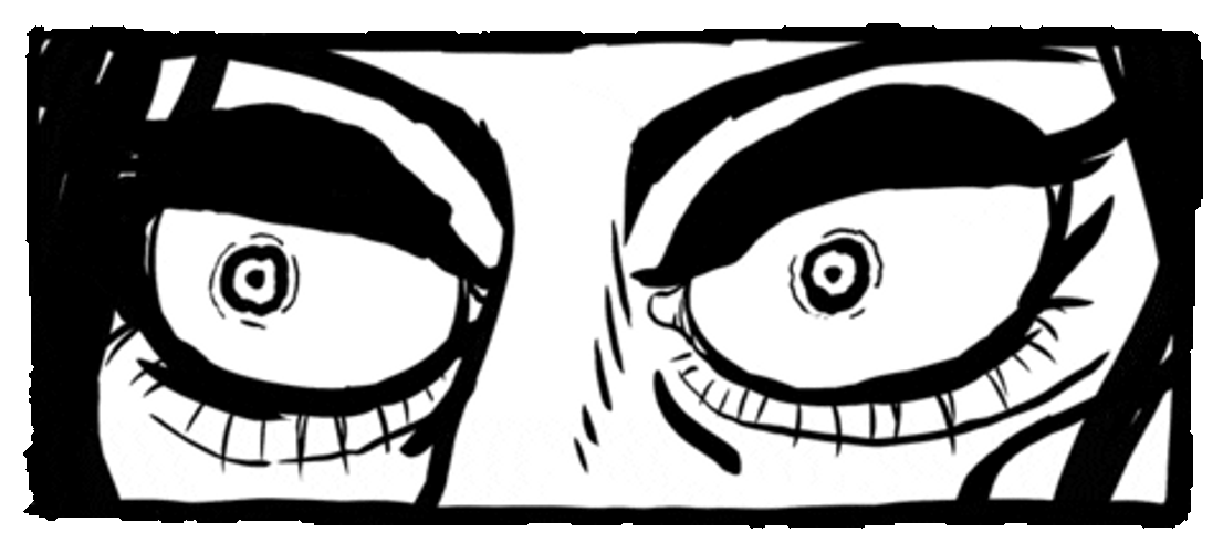 Dark Anime Art Eyes Staring GIF