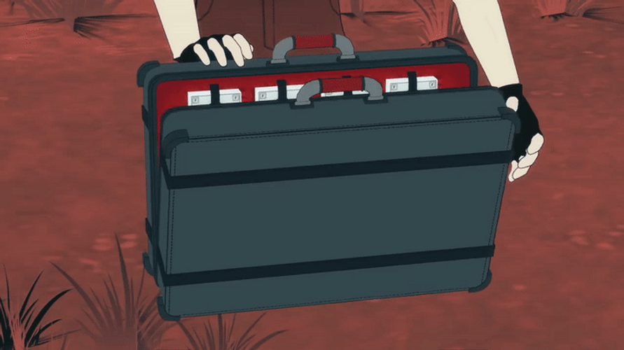Dark Anime Briefcase Money GIF