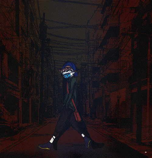 Dark Anime Night Cyberpunk GIF