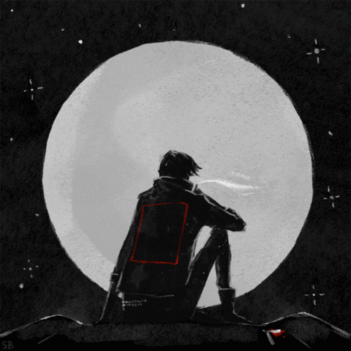 Dark Anime Trippy Illustration GIF