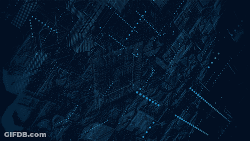 Dark Blue Background With Blue Dots GIF