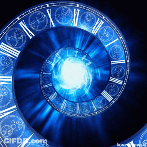 Dark Blue Optical Spiral Illusion GIF