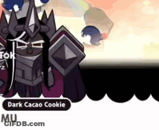 Dark Cacao Cookie With Crown And Shield GIF