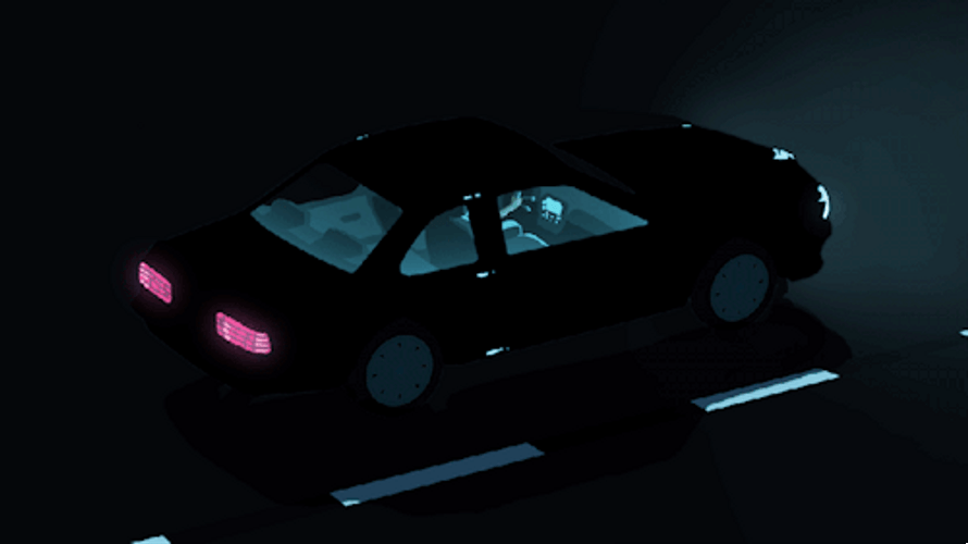 Dark Car Animation GIF