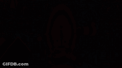 Dark Cave Silhouette With Crown GIF