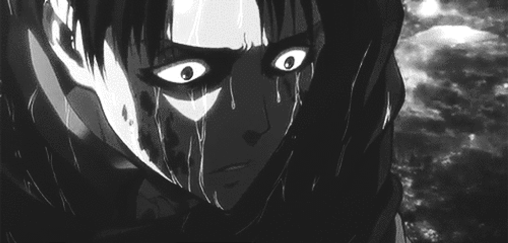 Dark Face Crying Levi GIF