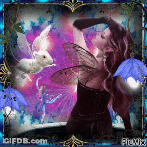 Dark Fairy And Her Mouse GIF