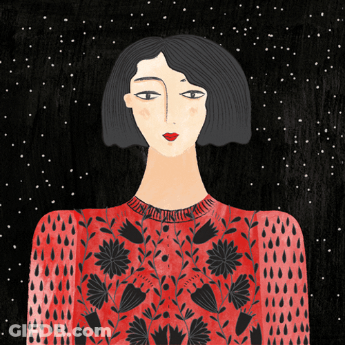 Dark Floral Girl Crying GIF