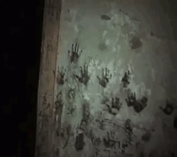 Dark Goth Aesthetic Black Hand Prints GIF