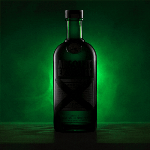 Dark Green Vodka Bottle GIF