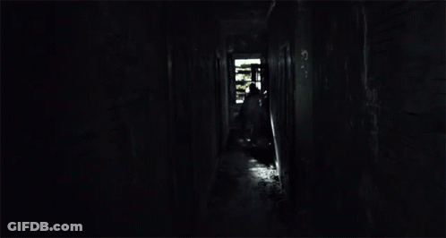 Dark Hallway With Light From Door GIF