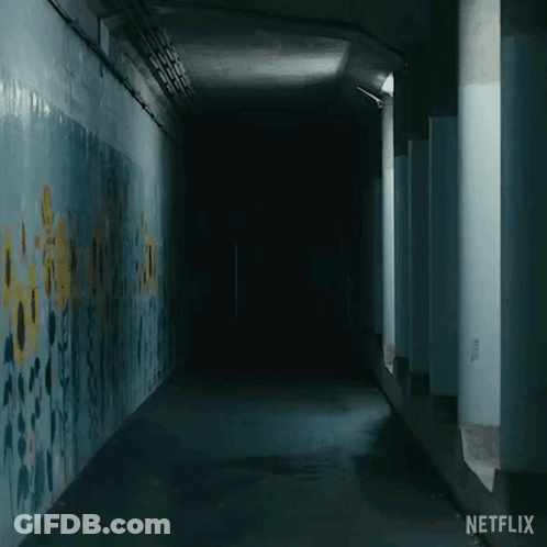 Dark Hallway With Netflix GIF
