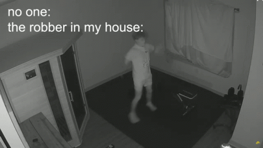 Dark Humor Robber Working Out GIF