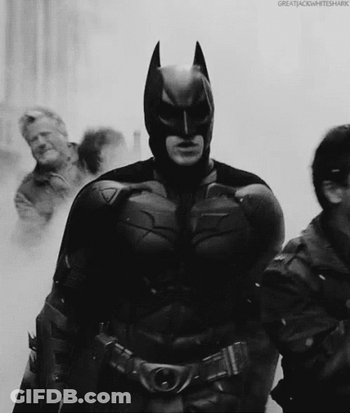 Dark Knight Appear From The Smoke GIF