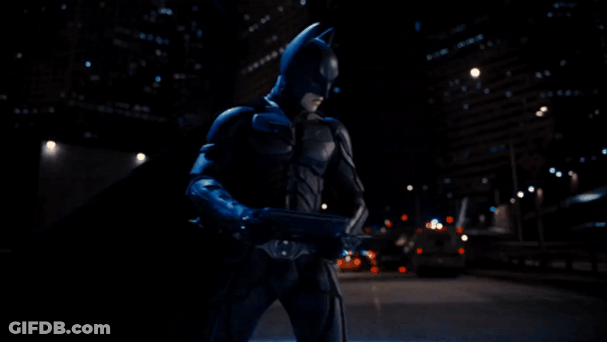 Dark Knight Batman Look Behind GIF