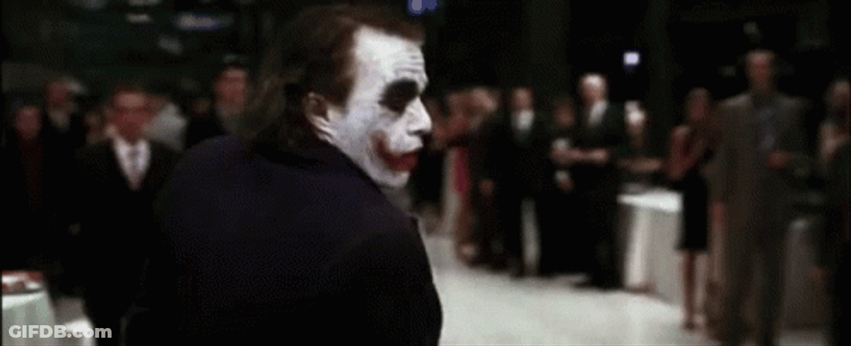 Dark Knight Joker Eating GIF