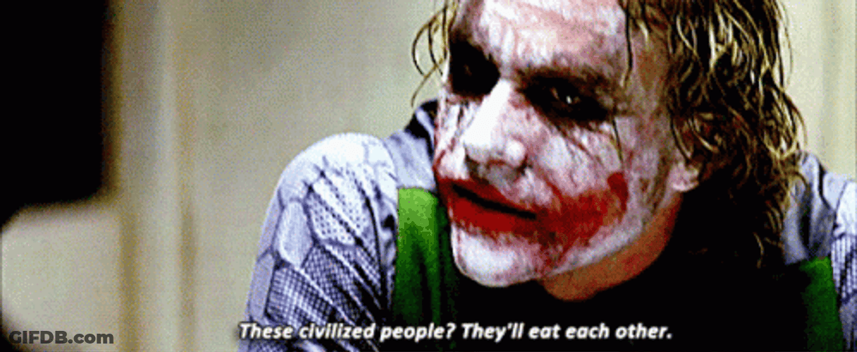 Dark Knight Joker Messy Face Look GIF