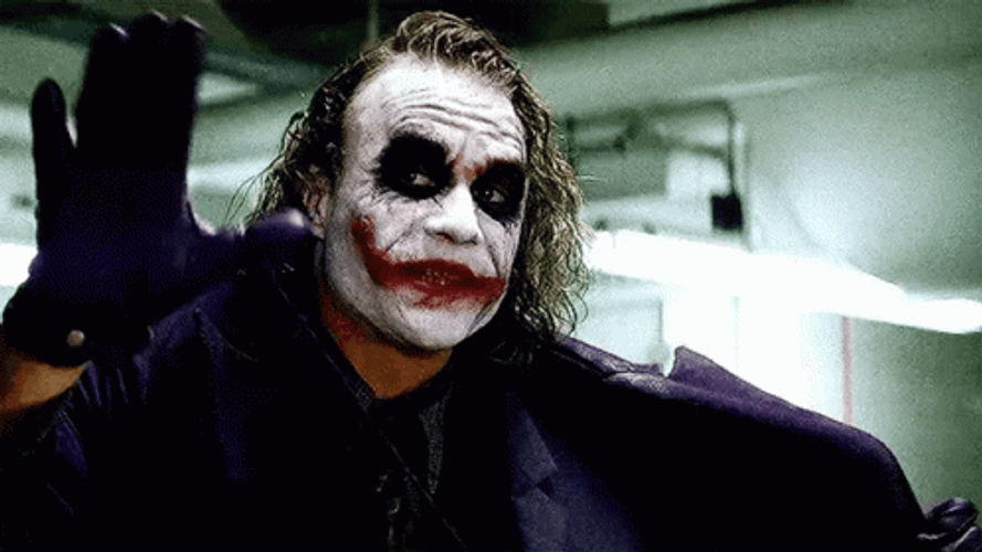 Dark Knight Joker Waving GIF