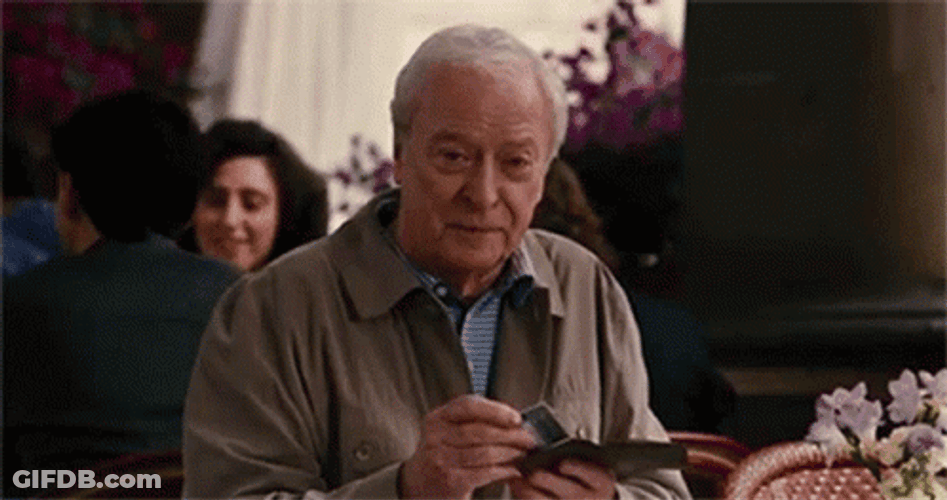 Dark Knight Michael Caine Nodding GIF