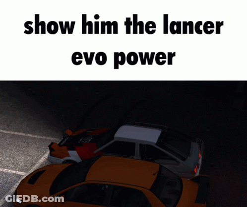 Dark Lot Cars Show Him Lancer Evo Power GIF