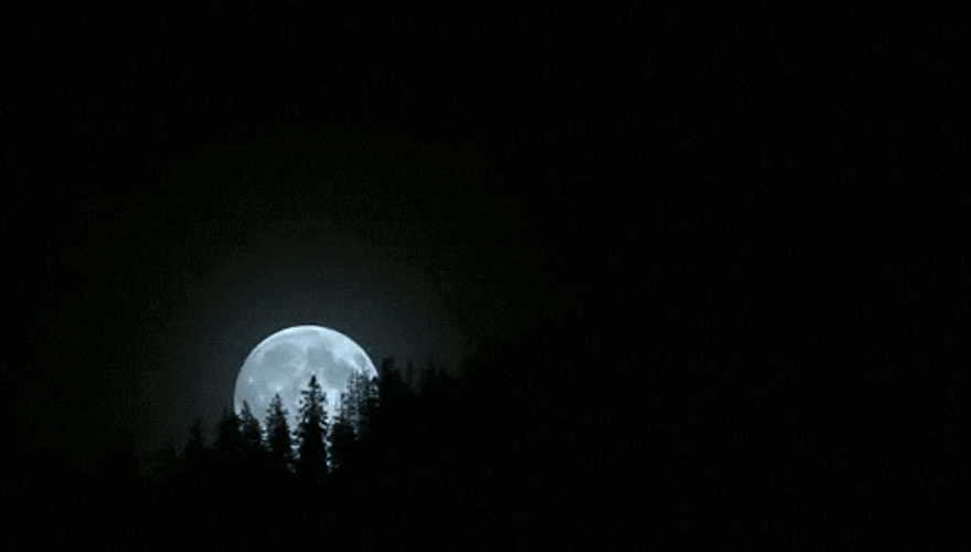 Dark Moving Full Moon GIF