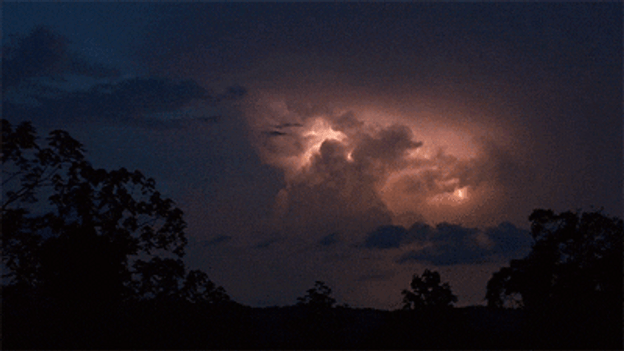Dark Night Strong Lightning GIF