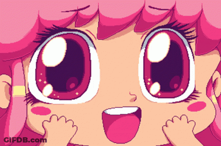 Dark Pink Anime Eyes GIF
