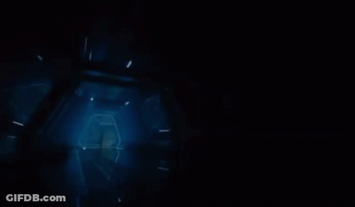 Dark Room With Blue Light GIF
