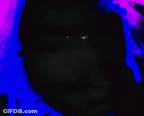 Dark Room With Green Light And Smoke GIF