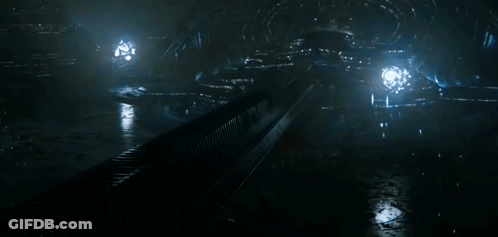 Dark Room With Light Shining Through Walls GIF