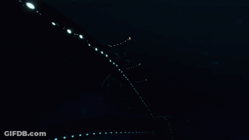 Dark Room With Wall Lights GIF