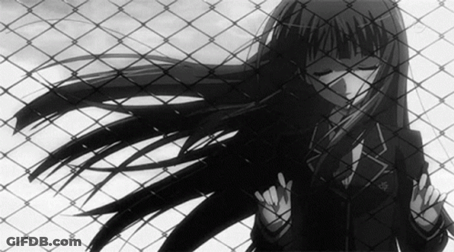 Dark Sad Anime Girl Lonely GIF