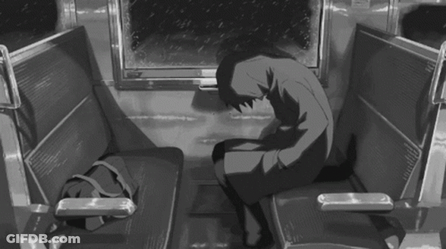 Dark Sad Gloomy Rain Train GIF