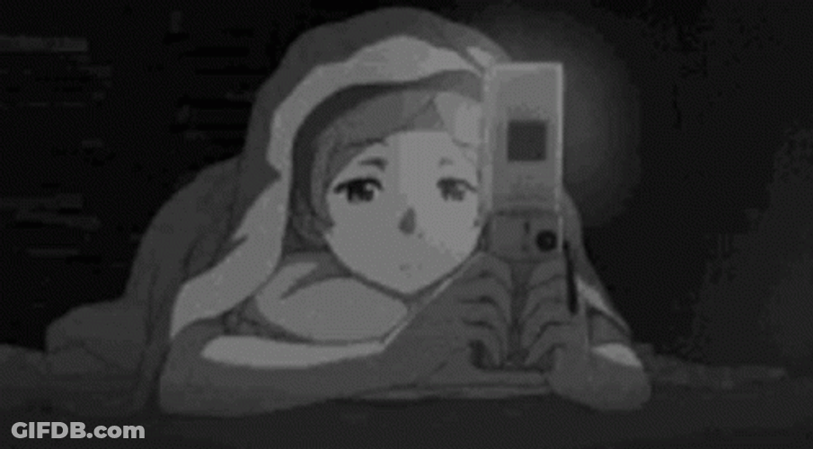 Dark Sad Lonely Phone Anime GIF