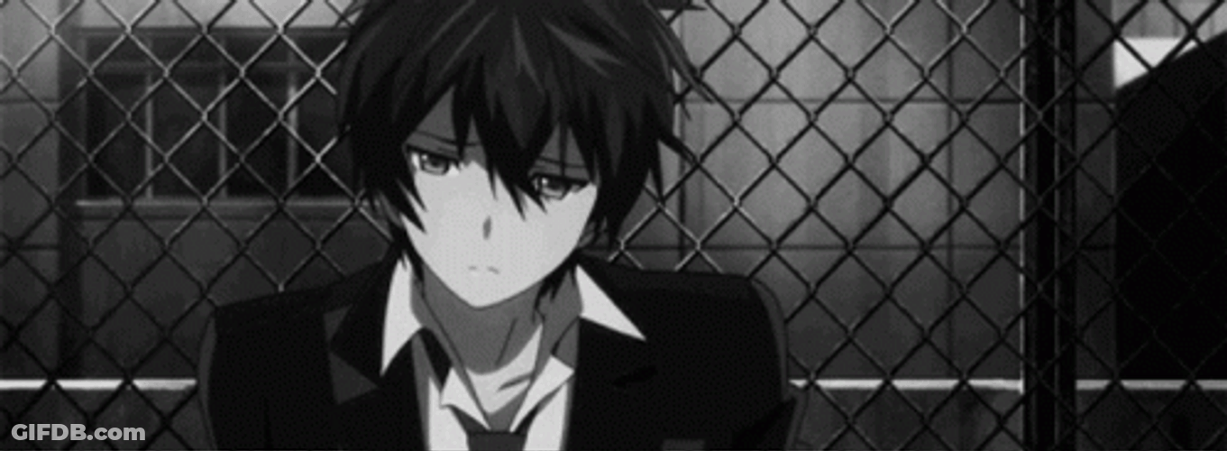 Dark Sad Rentaro Black Bullet GIF