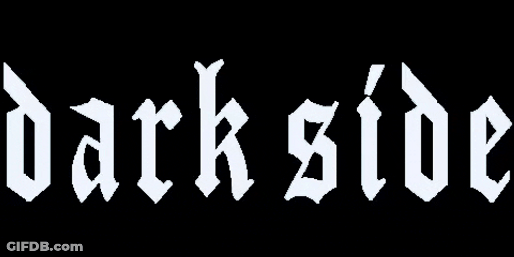Dark Side White Graffiti GIF