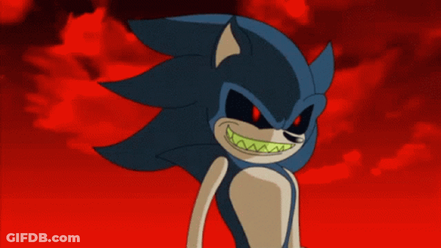 Dark Sonic Exe Grinning GIF