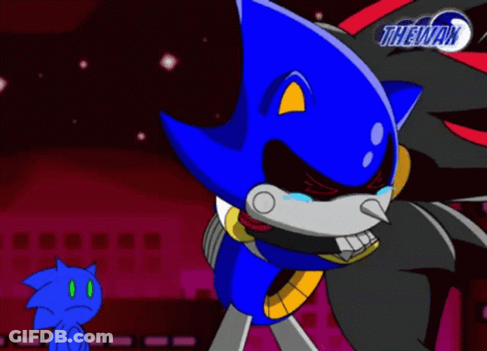 Dark Sonic Hugs Sonic Paradox GIF