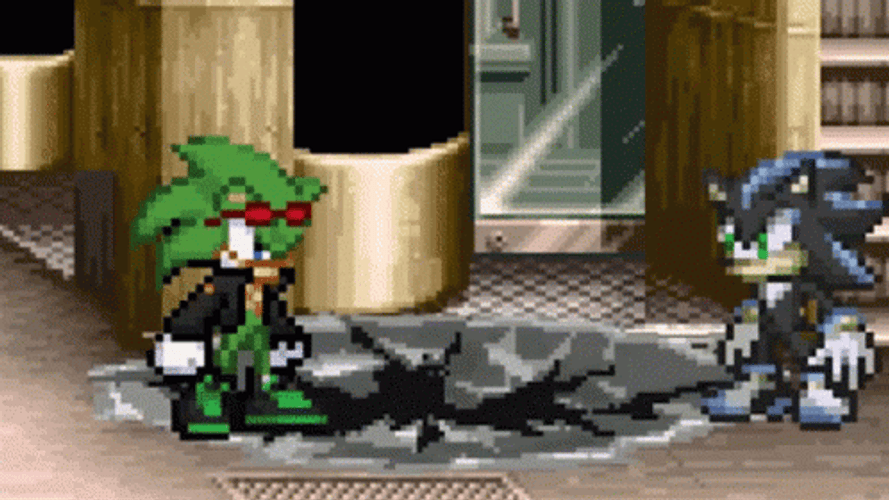 Dark Sonic Pixel Animation GIF