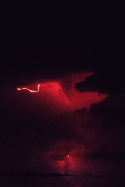 Dark Strong Red Lightning GIF