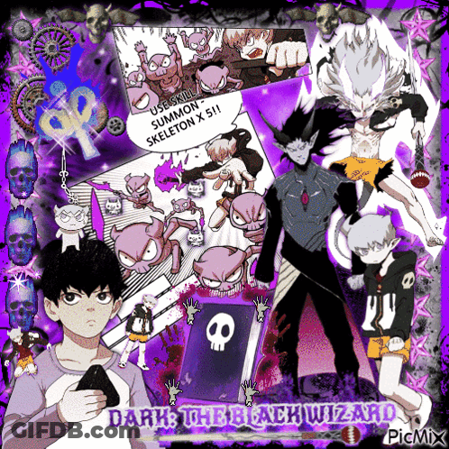 Dark The Black Wizard Cartoon Characters GIF