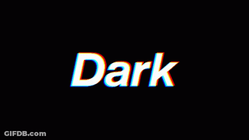 Dark Word In Rainbow Colors GIF