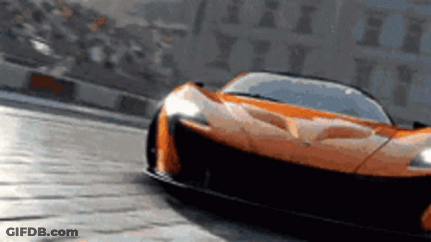 Dark Yellow Gold Mclaren Supercar GIF