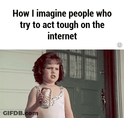 Darla Acting Tough GIF